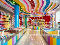 Playland Candy Candy Showcase Boutique for Custom Sweets Retail