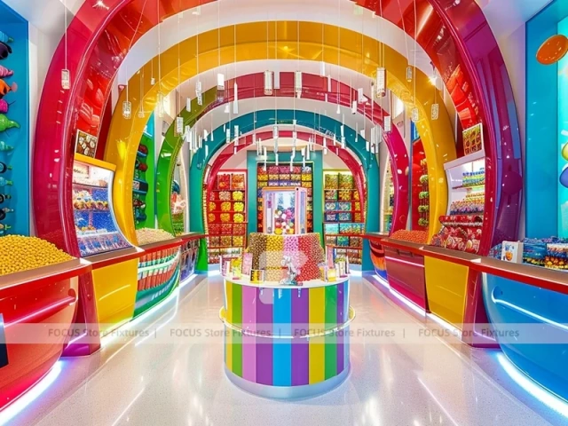 Playland Candy Candy Showcase Boutique with Storybook Shelving Walls