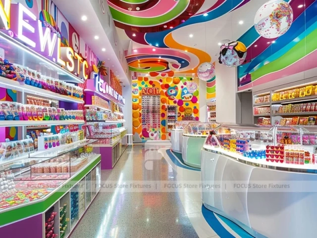 Playland Candy Candy Showcase Boutique with Storybook Shelving Walls