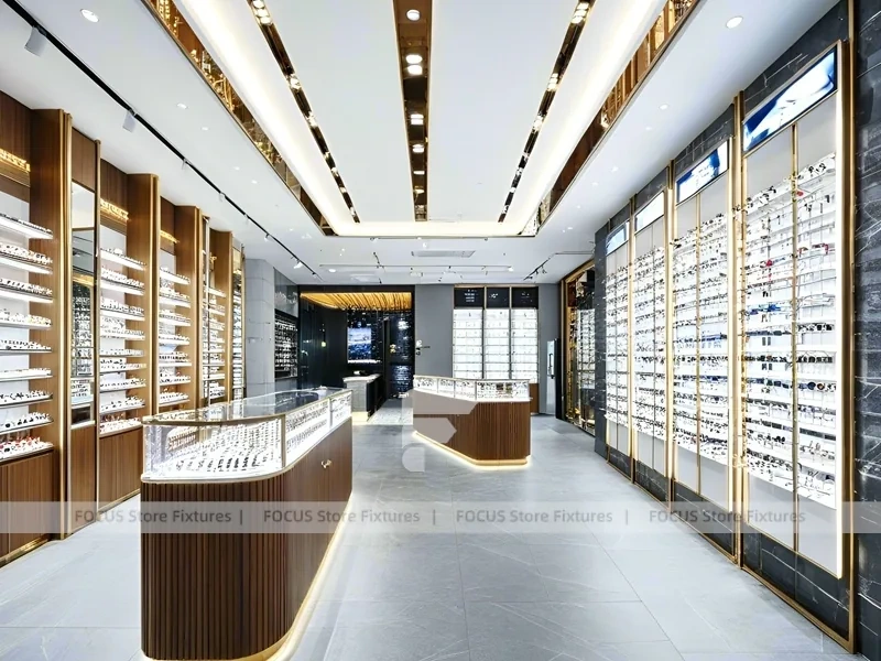 Premium Timber Vision Boutique System with Wide-Aisle Showcase Plan