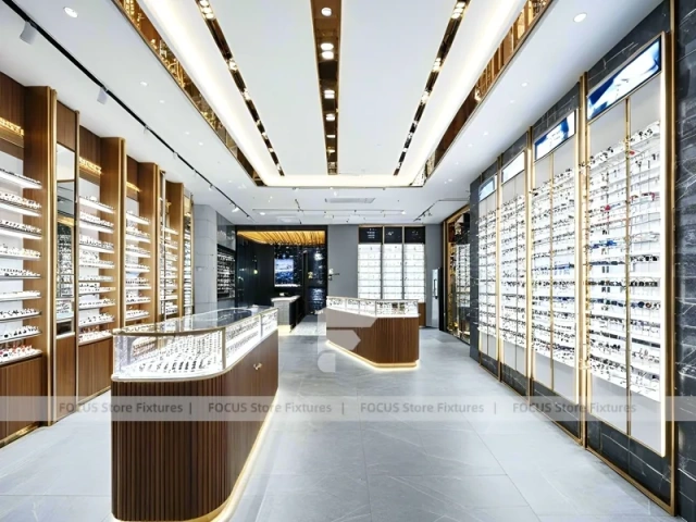 Premium Timber Vision Boutique System with Wide-Aisle Showcase Plan