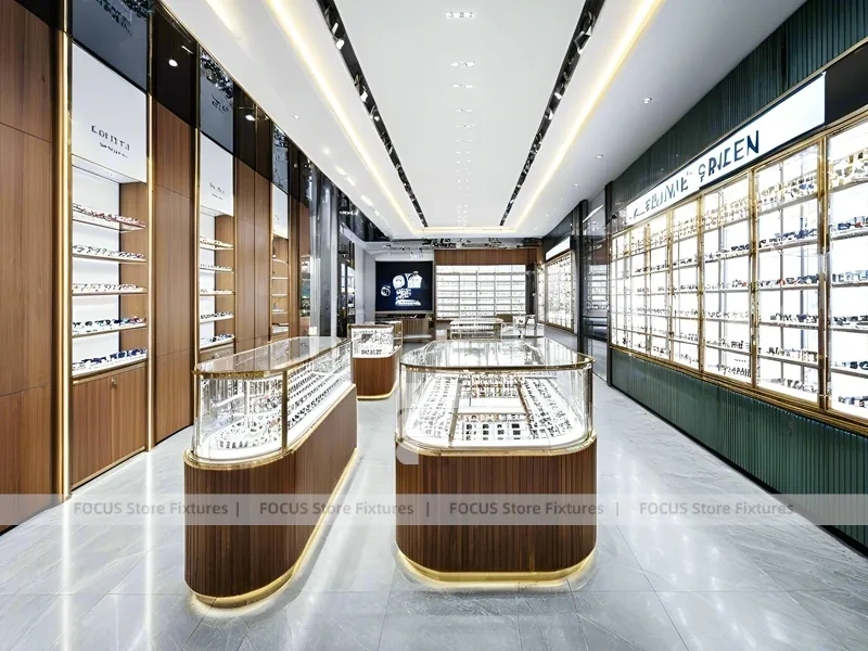 Premium Timber Vision Boutique System with Wide-Aisle Showcase Plan