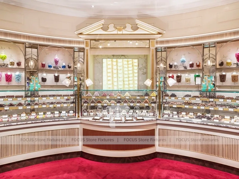 Rainbow Candy Pavilion with Glass Island Counters