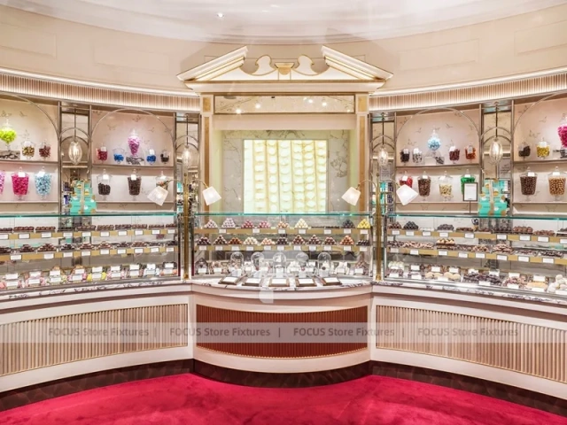 Rainbow Candy Pavilion with Glass Island Counters