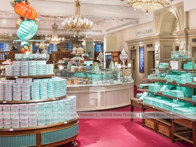 Rainbow Candy Pavilion with Glass Island Counters