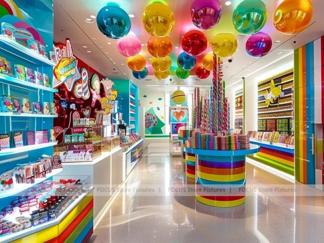 Rainbow Swirl Sweet Flagship Store with Spiral Feature Ceiling Concept