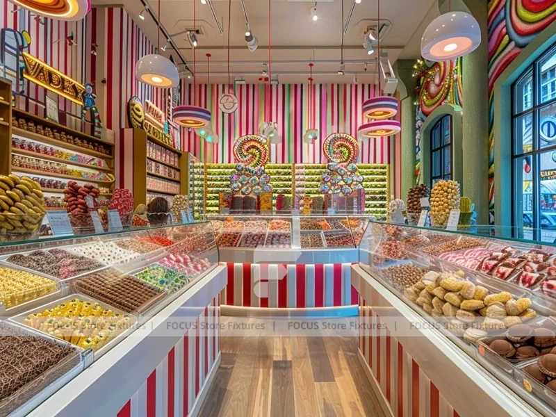 Rainbow Swirl Sweet Flagship Store with Spiral Feature Ceiling Concept