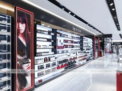 Red Accent Perfume Corridor Display