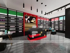 Red Black Perfume Boutique Retail Layout