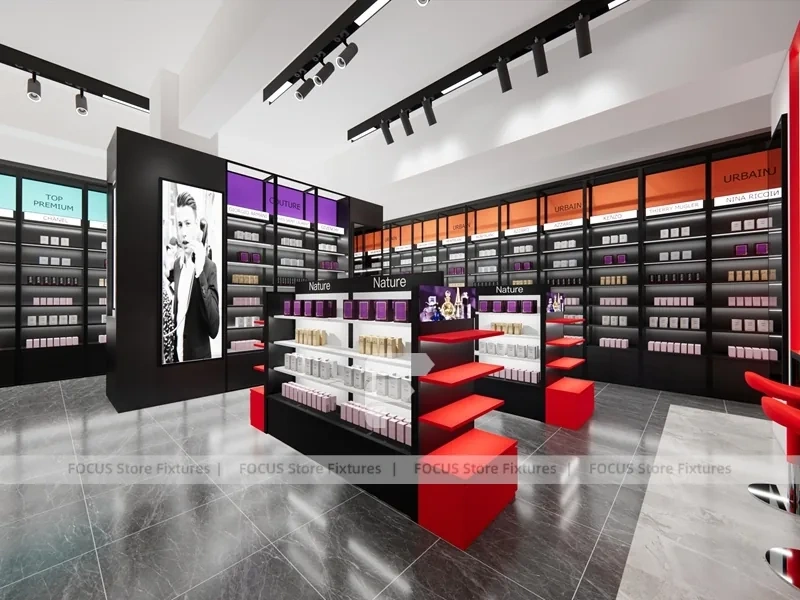 Red Black Perfume Boutique Retail Layout