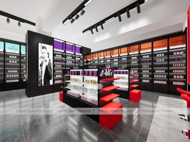 Red Black Perfume Boutique Retail Layout