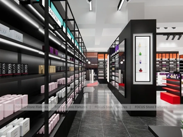 Red Black Perfume Boutique Retail Layout