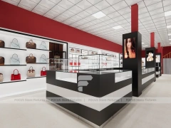 Red Black Perfume Reception Counter