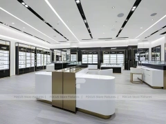Refined White Vision Retail Display with Open Consultation Zone