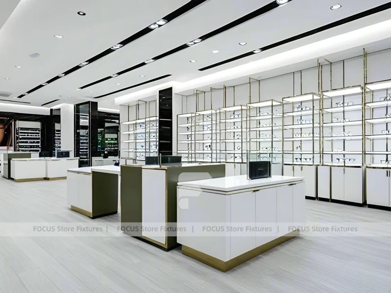 Refined White Vision Retail Display with Open Consultation Zone