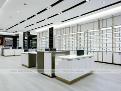 Refined White Vision Retail Display with Open Consultation Zone