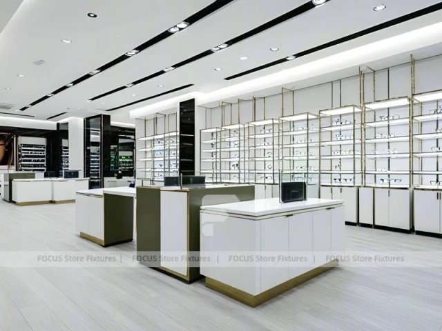 Refined White Vision Retail Display with Open Consultation Zone