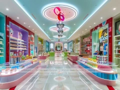 Sky Candy Candy Boutique Interior with Arched Display Walls