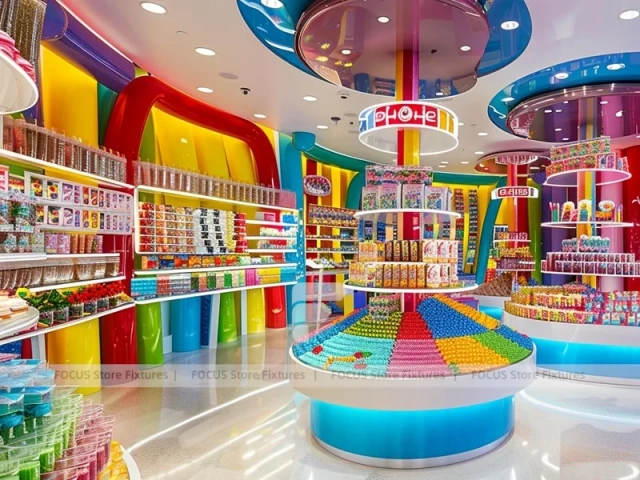 Sky Candy Candy Boutique Interior with Sculpted Candy Columns