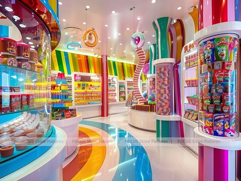 Sky Candy Candy Boutique Interior with Sculpted Candy Columns