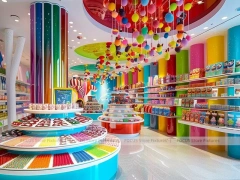 Sky Candy Candy Boutique Interior with Sculpted Candy Columns