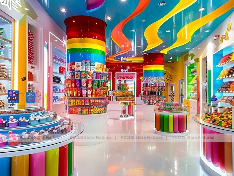 Sky Candy Candy Boutique Interior with Sculpted Candy Columns