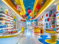 Sky Candy Candy Family Boutique with Blue Accent Display Walls