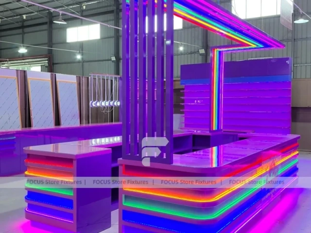 Sky Candy Candy Kiosk Counter with LED Outline Frame