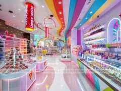 Sky Candy Candy Market Display with Immersive Candy Walkway