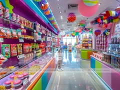 Sky Candy Candy Market Display with Immersive Candy Walkway