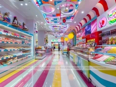 Sky Candy Candy Market Display with Immersive Candy Walkway