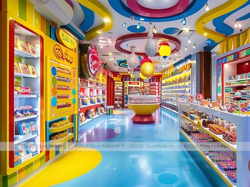 Sky Candy Candy Shop Interior with Bright Window Shelving