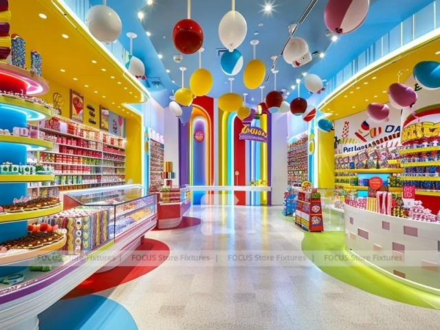 Sky Candy Candy Shop Interior with Bright Window Shelving