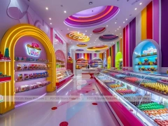 Sky Candy Candy Showcase Boutique with Storybook Shelving Walls