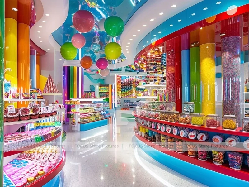 Sky Candy Candy Store Interior with Center Candy Columns