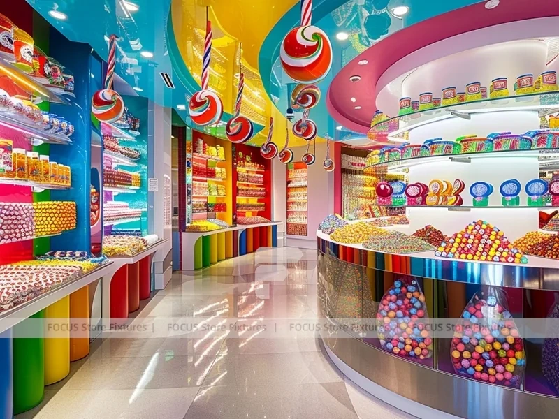 Sky Candy Candy Store Interior with Center Candy Columns