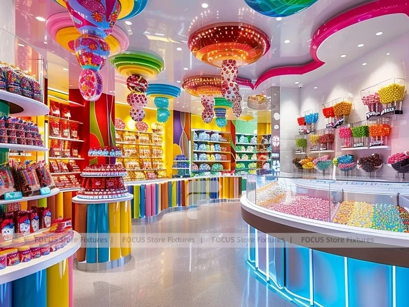 Sky Candy Candy Store Interior with Center Candy Columns