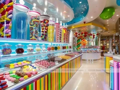 Sky Candy Candy Store Interior with Center Candy Columns