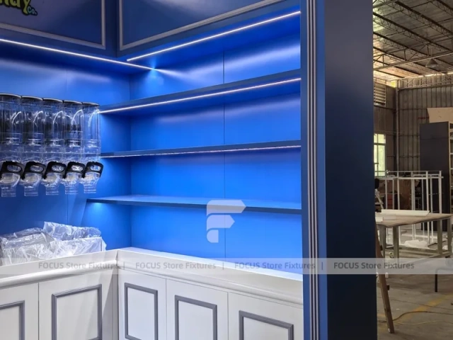 Sky Candy Candy Wall Display System with Lit Arched Niches