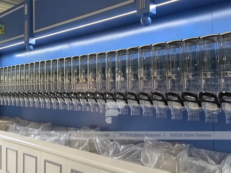 Sky Candy Candy Wall Display System with Lit Arched Niches