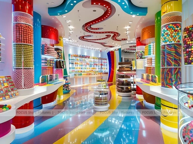 Sky Candy Confectionery Gallery Shop with High-Capacity Candy Walls