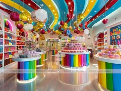 Sky Candy Confectionery Gallery Shop with High-Capacity Candy Walls