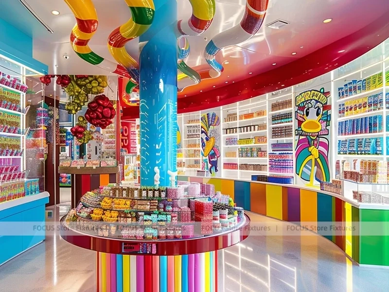 Sky Candy Confectionery Gallery Shop with High-Capacity Candy Walls