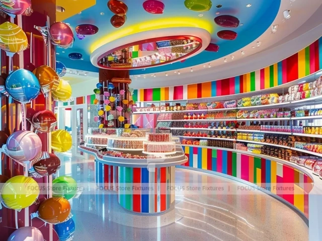Sky Candy Confectionery Gallery Shop with High-Capacity Candy Walls