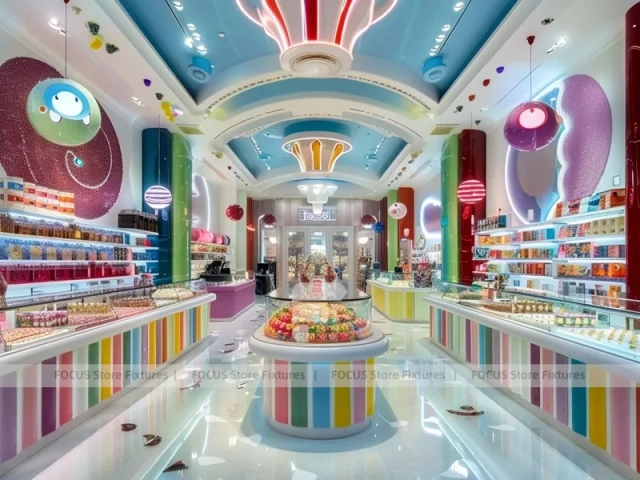 Sky Candy Confectionery Gallery Store with Symmetrical Island Counters