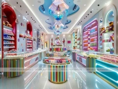 Sky Candy Confectionery Gallery Store with Symmetrical Island Counters