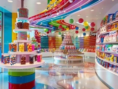 Sky Candy Sweet Flagship Store with Spiral Feature Ceiling