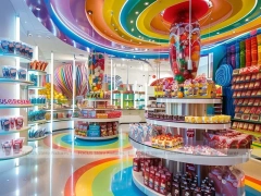 Sky Candy Sweet Flagship Store with Spiral Feature Ceiling