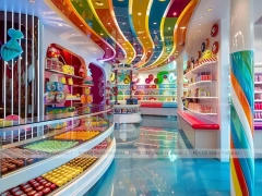 Sky Candy Sweet Flagship Store with Spiral Feature Ceiling