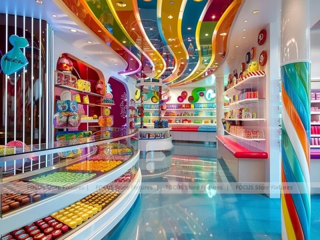 Sky Candy Sweet Flagship Store with Spiral Feature Ceiling